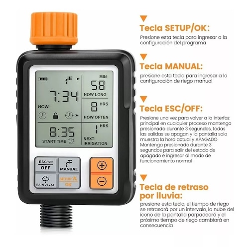 Temporizador De Riego Automático Digital Para Jardín