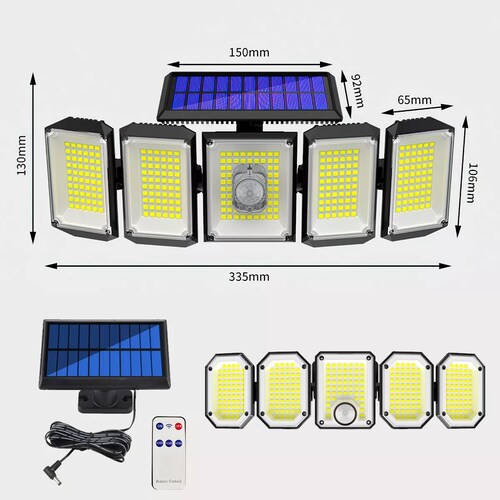 Lámparas Exterior 2835*300 Led Luz Solar Para Ip65