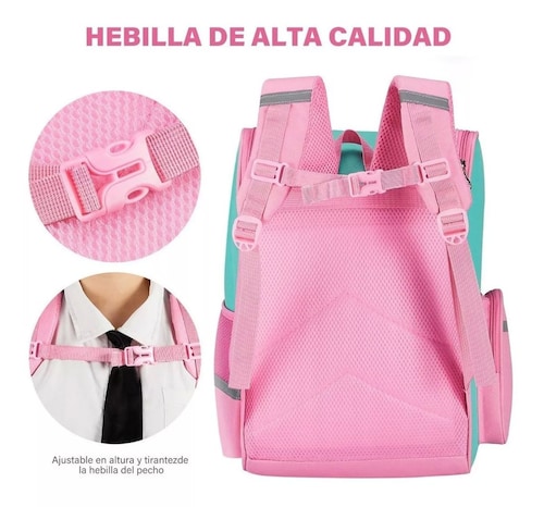 Mochila para portátil de deporte dulce para portátil Mochila para portátil  rosa con hebilla doble para niña, Moda Mochilas