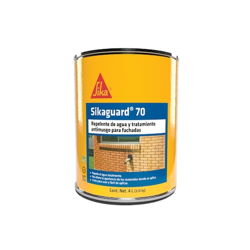 Sikaguard 70 Impermeabilización hidrófuga incolora para fachadas y muros.