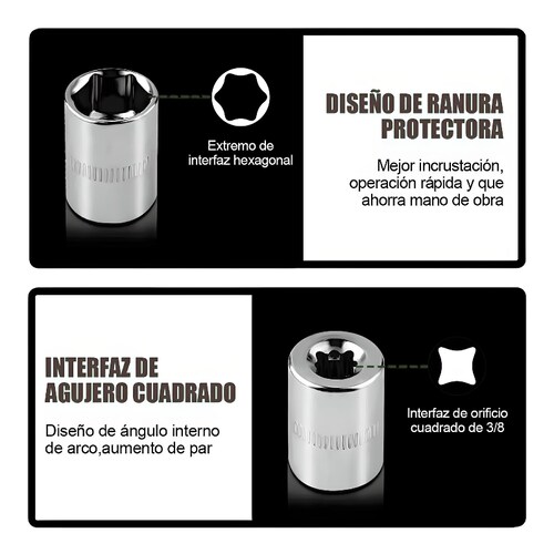 Juego De Herramientas Mecánicas Autocle Dados Acerokit 46pcs