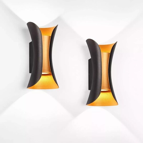 Set 2pc Lampara Led Exterior Lampara De Pared Interior Arbotante