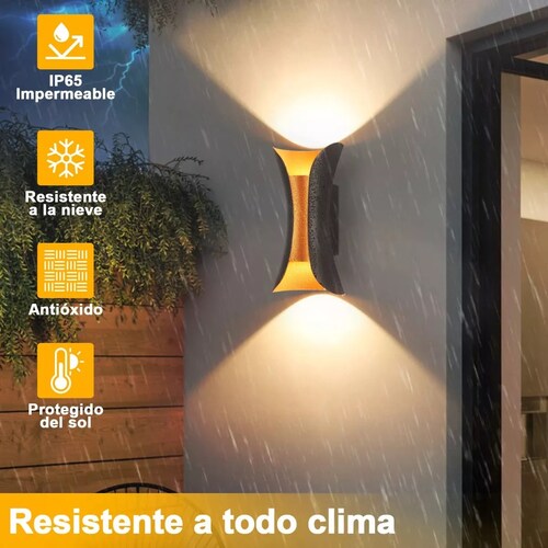 Set 2pc Lampara Led Exterior Lampara De Pared Interior Arbotante