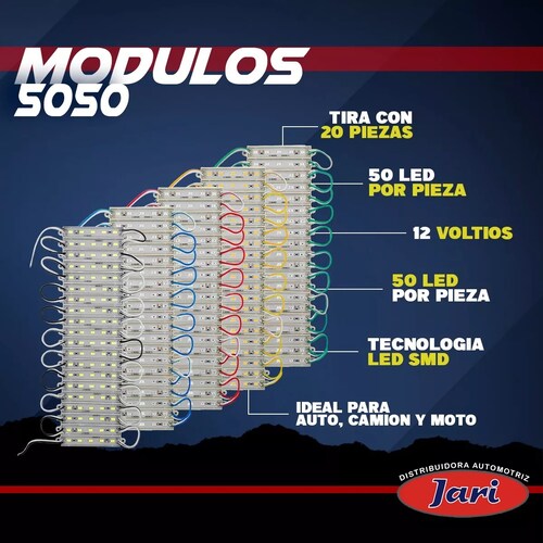 Set Modulo Led 5050 (20 Piezas) Ambar