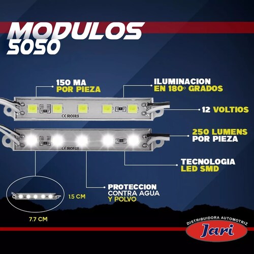 Set Modulo Led 5050 (20 Piezas) Ambar