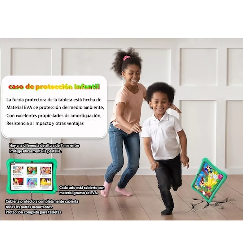 Tablet Con Funda  Pad 10'' Android 64gb+4gb Memoria Ram Verde Claro