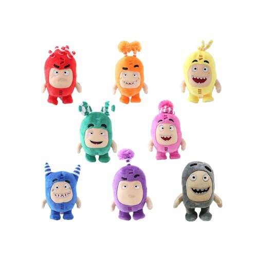 Set de 8 peluches De Oddbods Calidad Premium 18 cm