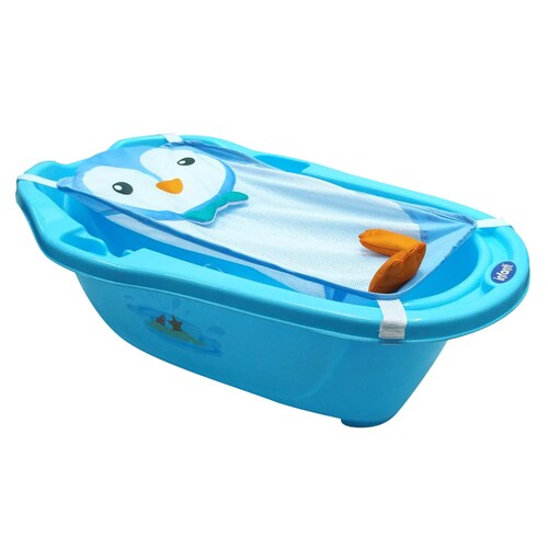 Tina Bañera para Bebe Infanti con Red Pinguino Azul