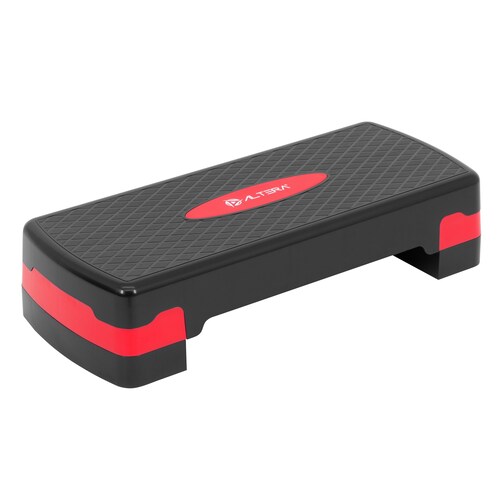  Banco de Ejercicio Step Aerobics Altera con 2 Elevadores Extraíbles Ajustables 