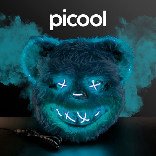 Paquete Mascara Led Oso Sangriento Halloween 2 piezas