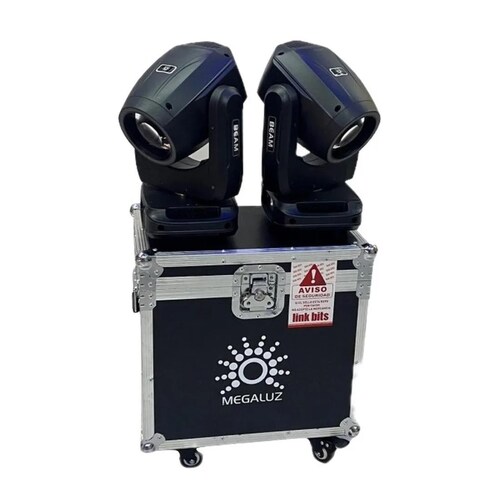 2 Cabezas Móviles MEGALUZ LUXIN 100 De 100w Con Case Rígido