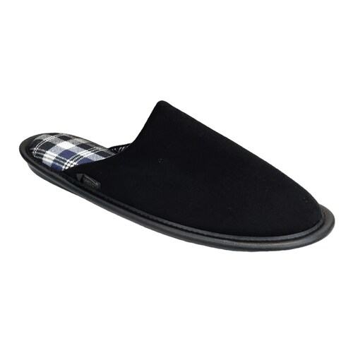 Pantuflas Hombre Cómodas Negro Marino Confort Antiderrapante.