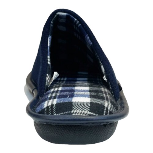 Pantuflas Hombre Cómodas Negro Marino Confort Antiderrapante.