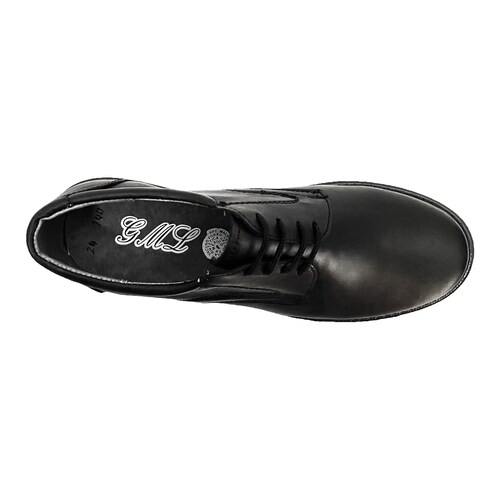 Zapatos Negros Escolares Juvenil Gml De Piel Cómodo 22 Al 26