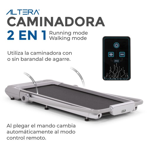 Caminadora Eléctrica Altera Walking Pad Motor 1HP Velocidad de 1 a 6 km/h con Bluetooth y Control Remoto.