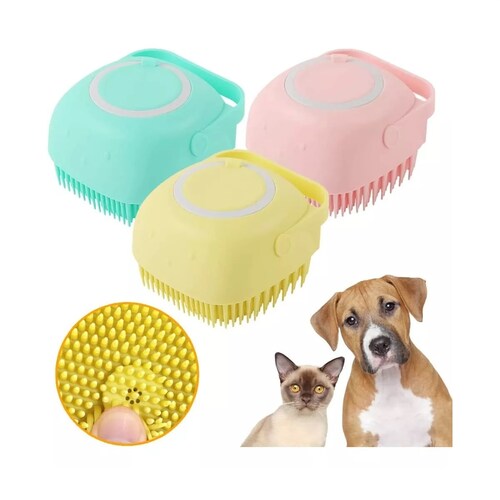 Juego Cepillo Para Baño Perro Mascotas 3pcs Y Toalla Fibra