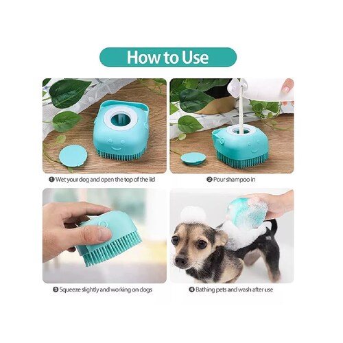 Juego Cepillo Para Baño Perro Mascotas 2pcs Y Toalla Fibra Peines