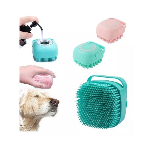 Juego Cepillo Para Baño Perro Mascotas 2pcs Y Toalla Fibra Peines