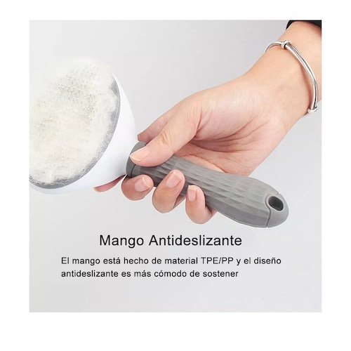 Kit Limpieza Mascotas Cepillo Y Limas Cortar Uñas Gris