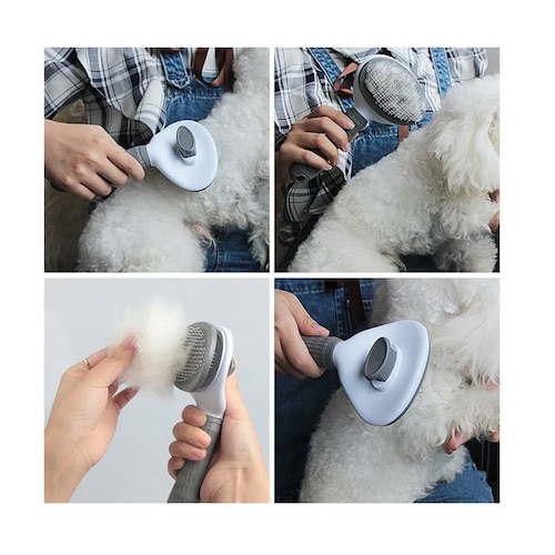 Kit Limpieza Mascotas Cepillo Y Limas Cortar Uñas Gris