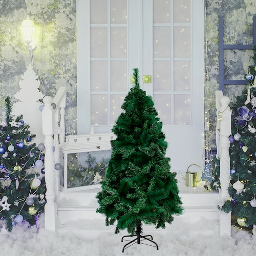 Árbol Pino Navideño Artificial Verde Bandera 150 Cm Altura