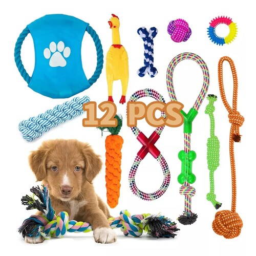 Juego De Juguetes Para Mascota 12 Piezas