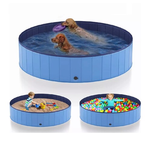 Alberca Plegable Piscina Perro Mascota Bañera Baño 80x20 Cm