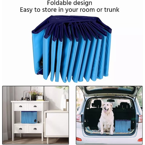 Alberca Plegable Piscina Perro Mascota Bañera Baño 120x30 Cm