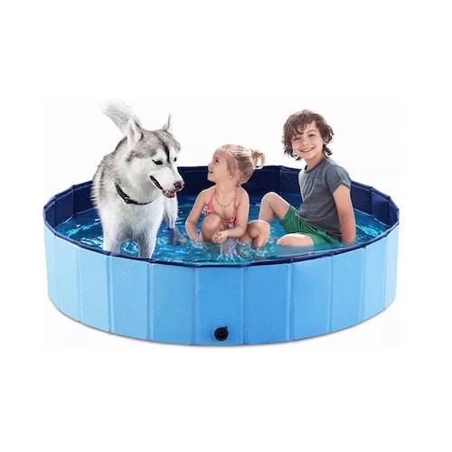 Alberca Plegable Piscina Perro Mascota Bañera Baño 120x30 Cm