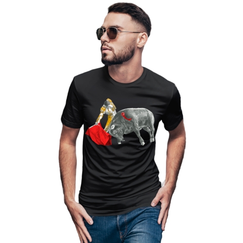 FINA Playera Hombre Alta gama Reg y Slim fit Arte taurino toros torero vaquero fiesta