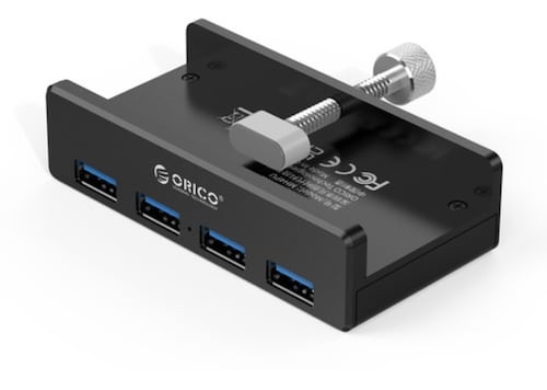 Hubs Usb Aleación De Aluminio 4 Puertos 3.0 Negro Negro