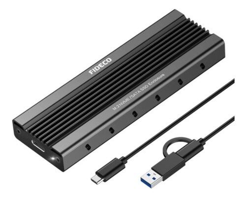 Adaptador De Gabinete Usb C Ssd Usb 3.1 Gen 2 10gbp Negro