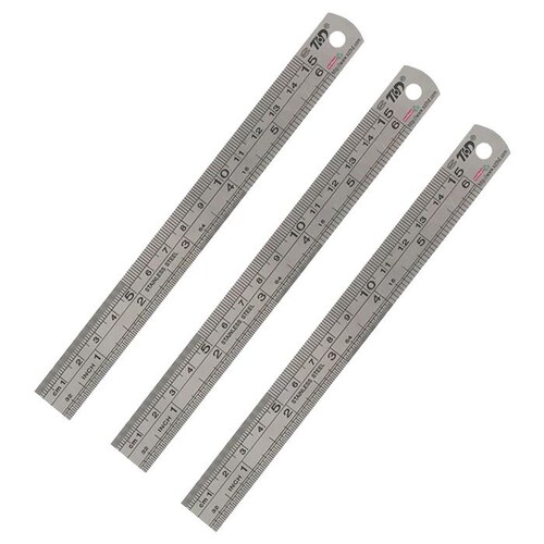 Mini reglas de 15 cm MXRLX-003-4 3 Pzs 15cm Acero Inoxidable Gris, RulexPro15.