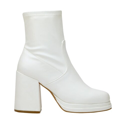 Botas cortas blancas de vestir marca Sao Paulo, con plataforma y tacón alto, 1085330
