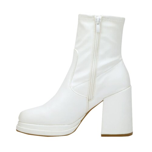 Botas cortas blancas de vestir marca Sao Paulo, con plataforma y tacón alto, 1085330
