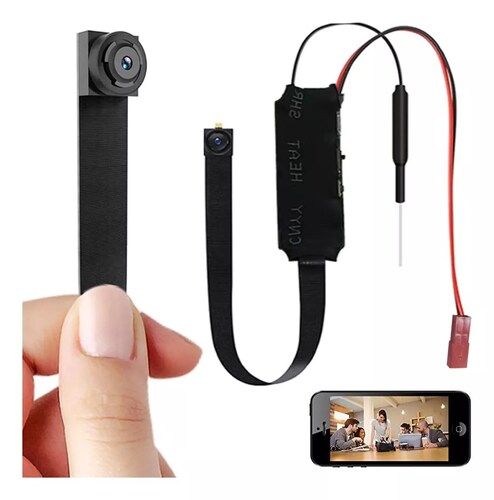 Mini Cámara Espía 4k Wifi, Detección de Movimiento, Visión Nocturna, Control Remoto por APP con Ranura para Micro SD