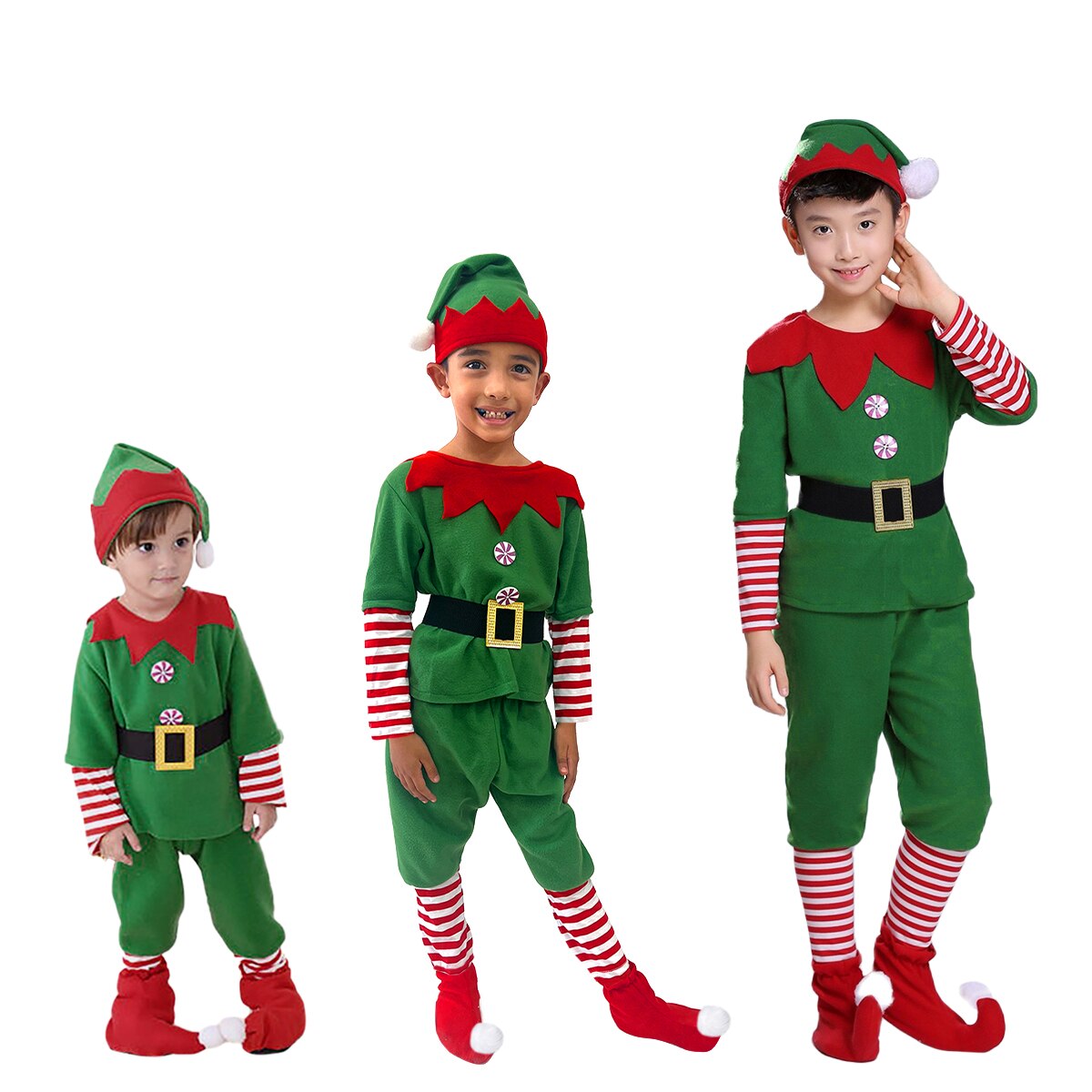 Traje de ayudante de best sale santa claus