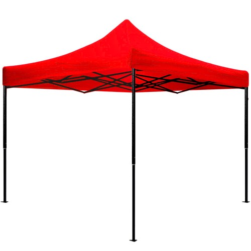 Carpa Toldo 3x3 Plegable Con Maletin Impermeable 600d Roja