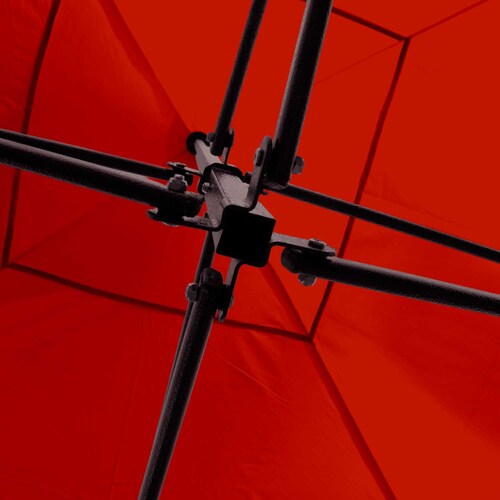 Carpa Toldo 3x3 Plegable Con Maletin Impermeable 600d Roja