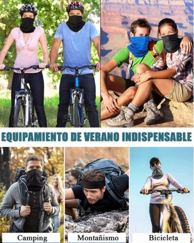 5 Pack Full Bandanas- Mascara Deportivas Para Moto Ciclismo 5 Colores