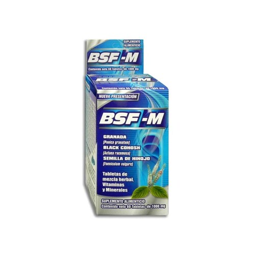 BSF-M Suplemento masculino con Black Cohosh, Semilla de Hinojo y Granada