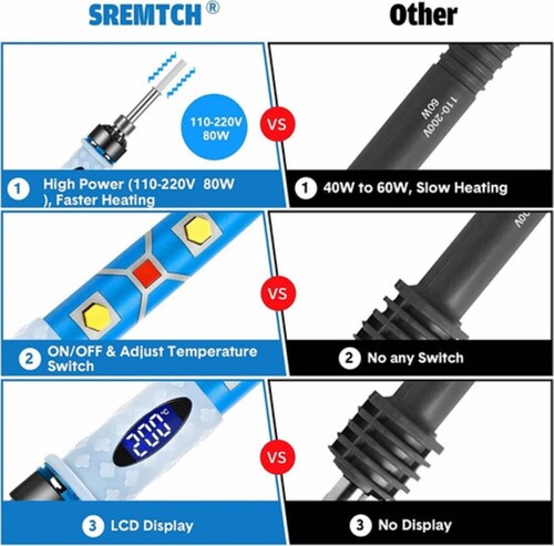 Kit De Soldador Eléctrico Herramientas Ajustable 