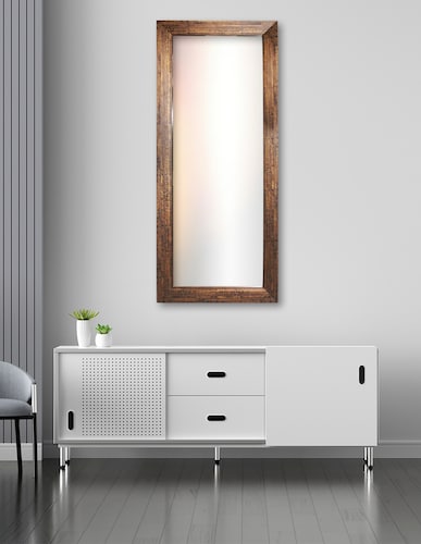Espejo decorativo de pared de cuerpo entero en color oro antiguo Dii Frame Elegancia dorada