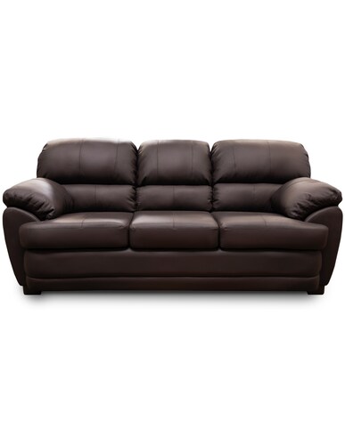 Sala de Piel Genuina Sofa Y Love Seat Florencia Color Chocolate - ConfortoPiel
