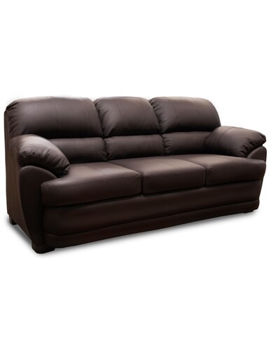 Sala de Piel Genuina Sofa Y Love Seat Florencia Color Chocolate - ConfortoPiel