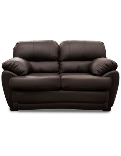 Sala de Piel Genuina Sofa Y Love Seat Florencia Color Chocolate - ConfortoPiel