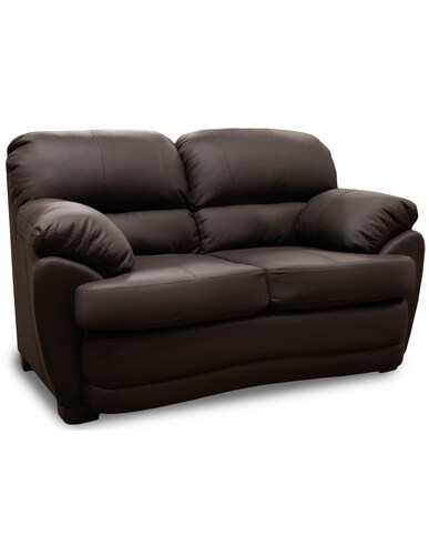 Sala de Piel Genuina Sofa Y Love Seat Florencia Color Chocolate - ConfortoPiel