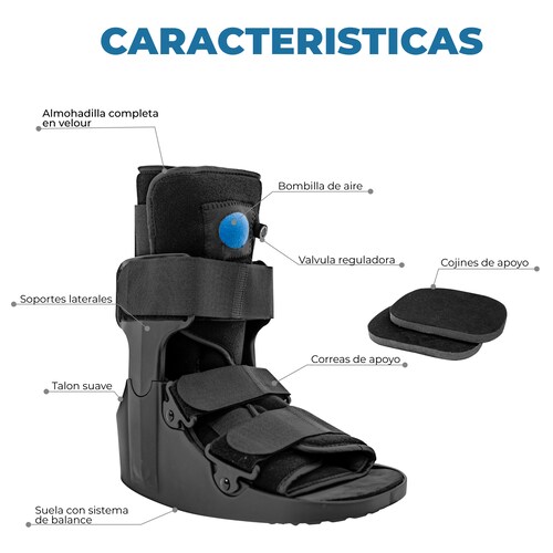 Bota Ortopédica Onof, Bota Postoperatorias, Rehabilitacion, Fracturas, Esgince, Lesiones en Tobillo y Pie con Suela Antiderrapante 