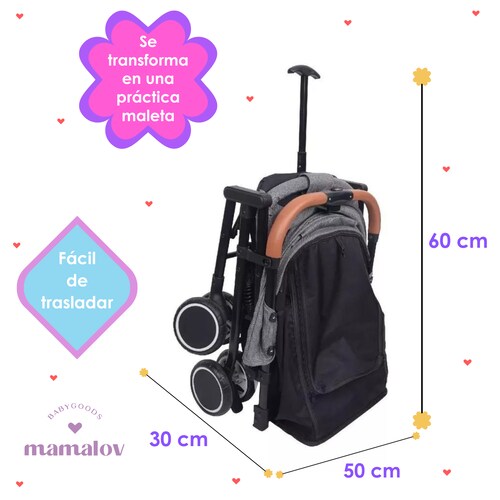 Carriola Para Bebé Plegado Tipo Maleta Bebesit Sprint - Gris