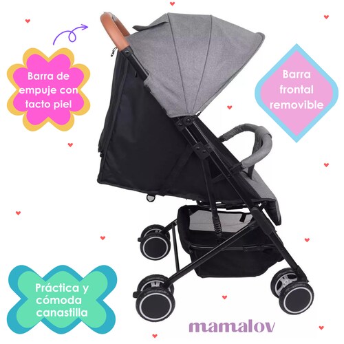 Carriola Para Bebé Plegado Tipo Maleta Bebesit Sprint - Gris